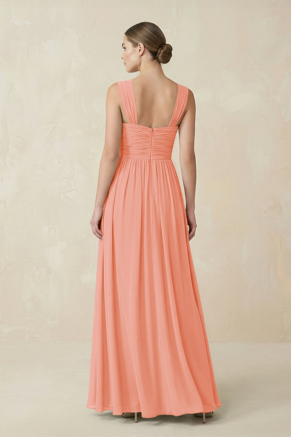 Sweetheart Pleated Chiffon A - Line Bridesmaid Dress in Rosette - KissProm Bridesmaid Dresses