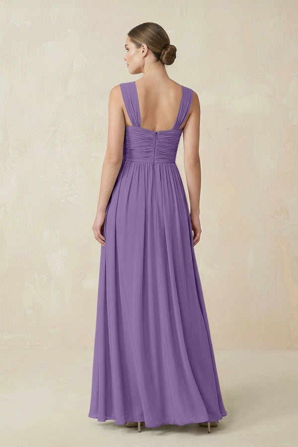 Sweetheart Pleated Chiffon A - Line Bridesmaid Dress in Tahiti - KissProm Bridesmaid Dresses