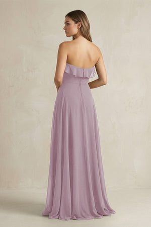 Sweetheart Ruffled A - Line Chiffon Bridesmaid Dress in Dusk - KissProm Bridesmaid Dresses