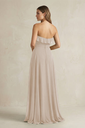 Sweetheart Ruffled A - Line Chiffon Bridesmaid Dress in Frost - KissProm Bridesmaid Dresses