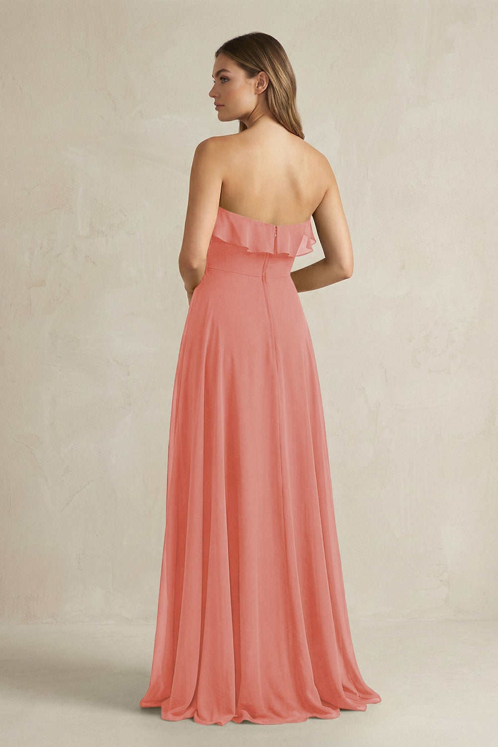 Sweetheart Ruffled A - Line Chiffon Bridesmaid Dress in Mulberry - KissProm Bridesmaid Dresses