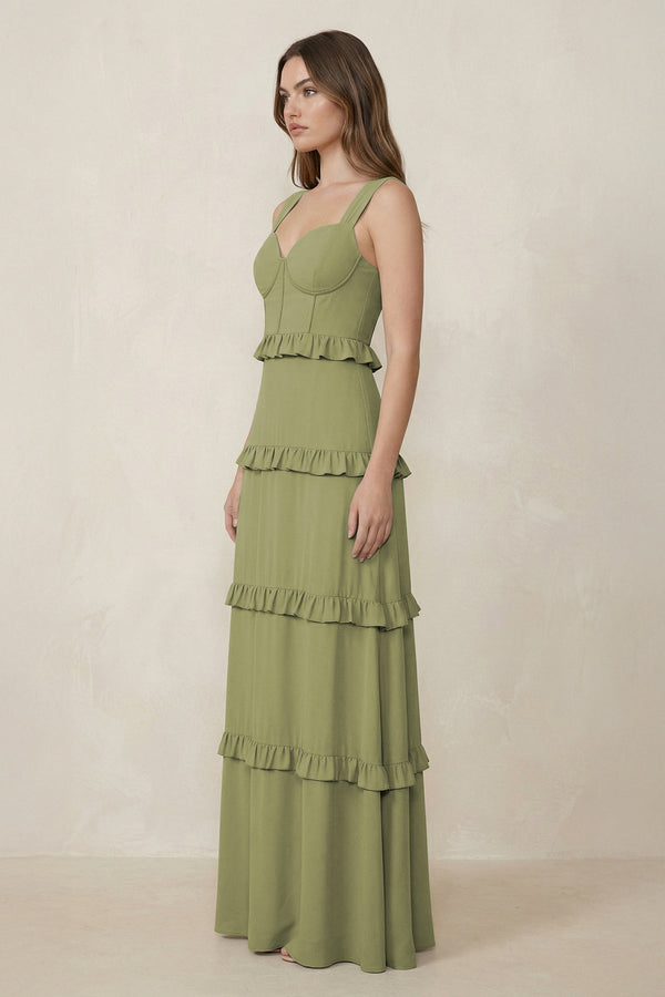 Sweetheart Tiered A - Line Chiffon Bridesmaid Dress - KissProm Bridesmaid Dresses