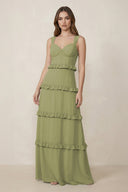 Sweetheart Tiered A - Line Chiffon Bridesmaid Dress - KissProm Bridesmaid Dresses
