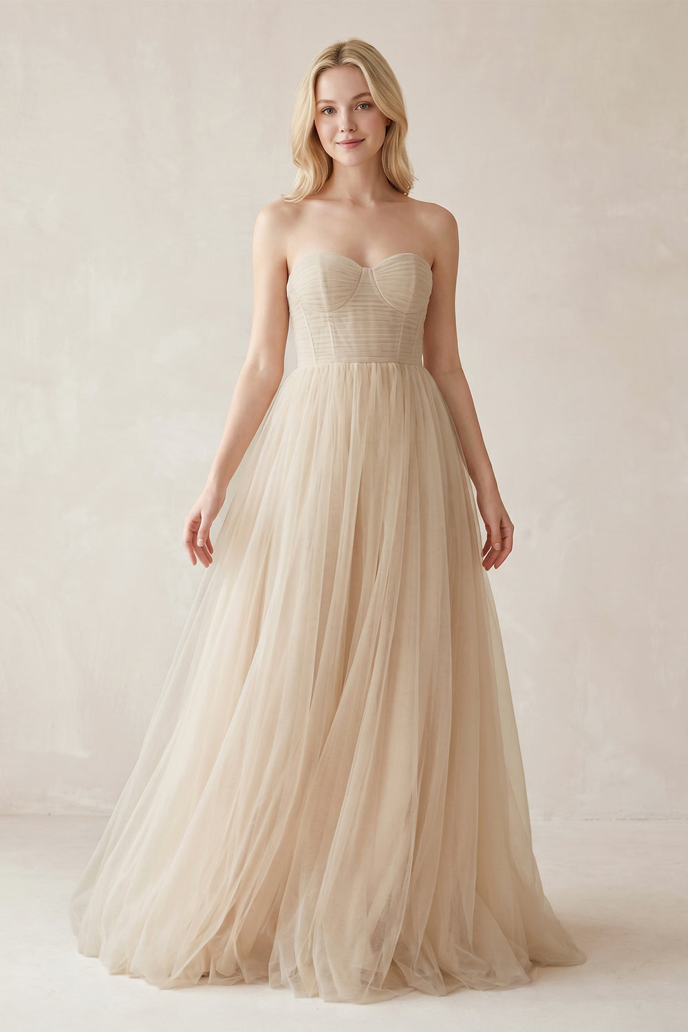 KISSPROM | Sweetheart Tulle Long Wedding Dresses