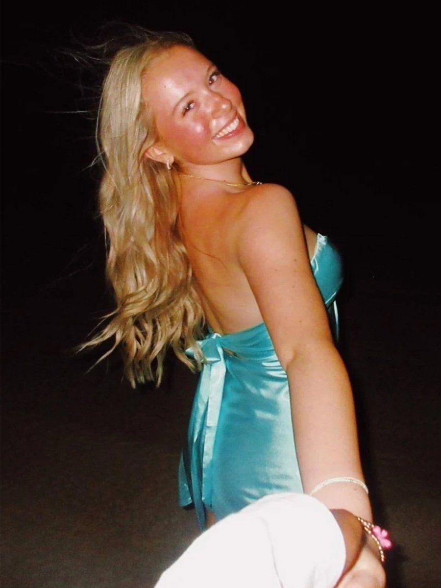 Talyra | Aqua - Strapless A Line Short Homecoming Dress With Keyhole