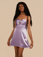 Talyra | Lilac - Strapless A Line Short Homecoming Dress With Keyhole - KissProm