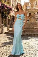 Sweetheart Aqua Blue Sheath Long Prom Dresses – Prom Dresses by KissProm | Available at KissProm