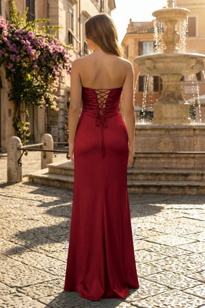 Sweetheart Aqua Blue Sheath Long Prom Dresses - KissProm