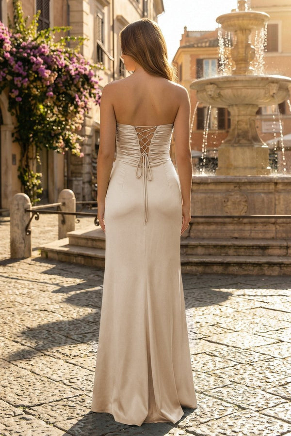 Sweetheart Aqua Blue Sheath Long Prom Dresses - KissProm