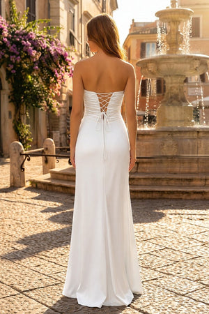 Sweetheart Aqua Blue Sheath Long Prom Dresses - KissProm