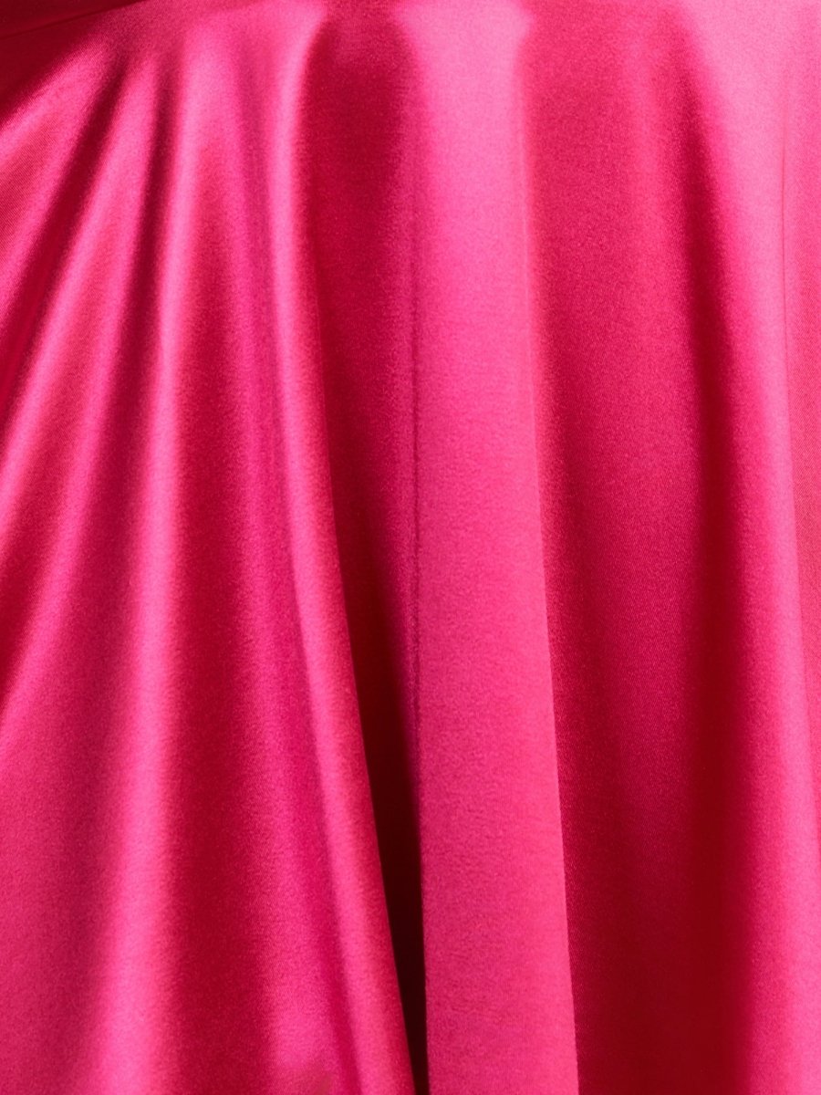 Tricia | A-line Strapless Fuchsia Pleated Homecoming Dress with Keyhole