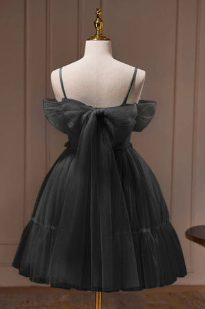 Rosa | Spaghetti Straps Tulle Lace Appliques  Short Prom Dresses With Bow