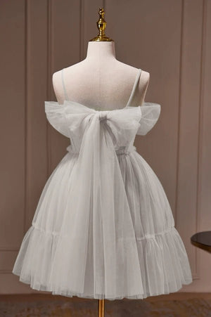 Rosa | Spaghetti Straps Tulle Lace Appliques  Short Prom Dresses With Bow