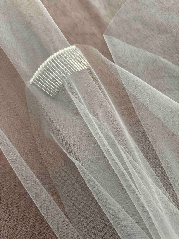 Vintage Ultra Modern Sheer Bridal Veil Wedding Veil - KissProm