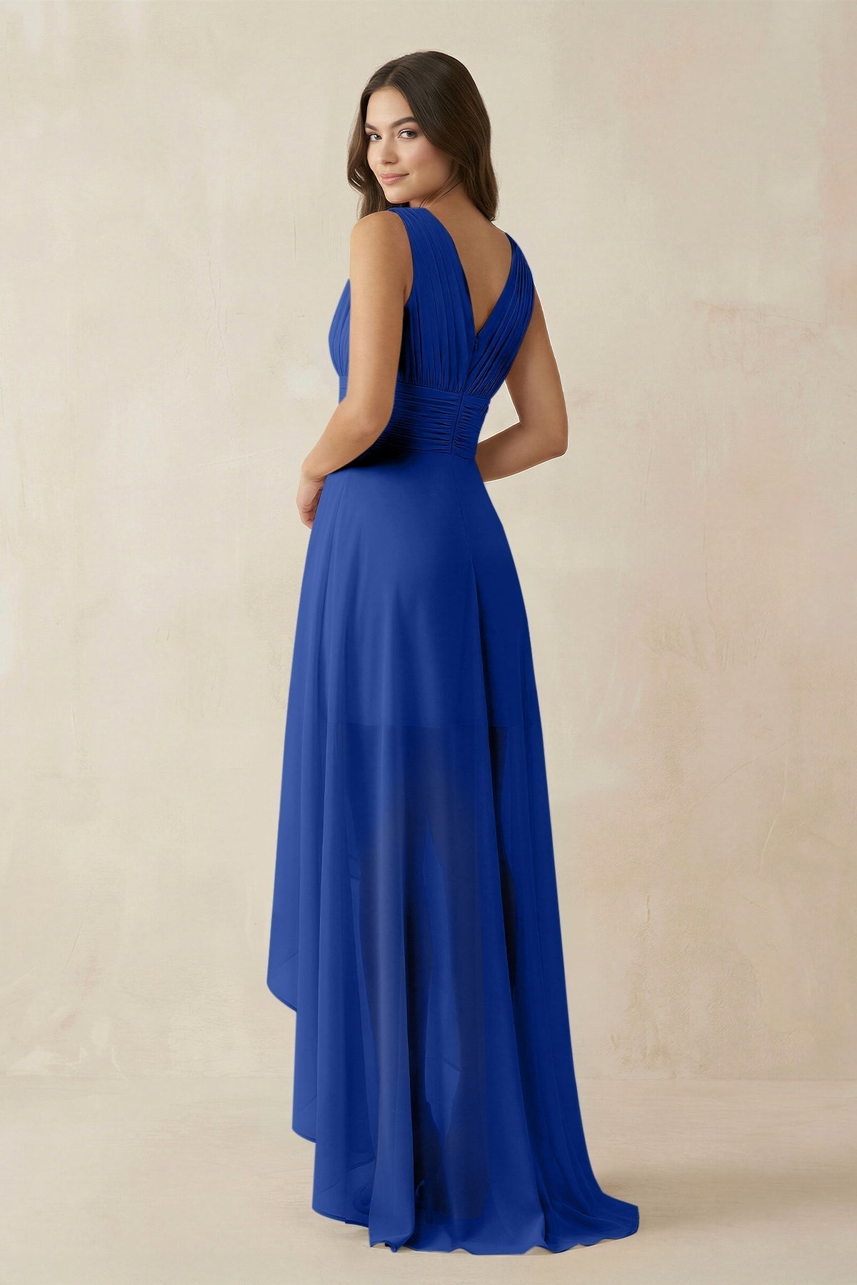 high low chiffon bridesmaid dresses KissProm V-Neck High-Low Dress in Royal Blue, Royal Blue / 30 Key: Exclusives Color:ORPI272-Pink Secure Checkout. Floral