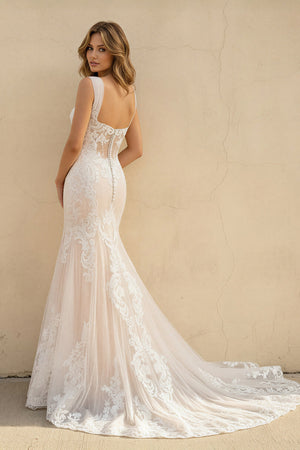 Mermaid Off the Shoulder Lace Wedding Dresses with Train  – Wedding Dresses by KissProm | Available at KissProm