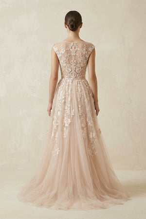 High Quality V-neck Sleeveless Floor-length Wedding Dress with Lace – Wedding Dresses by KissProm | Available at KissProm