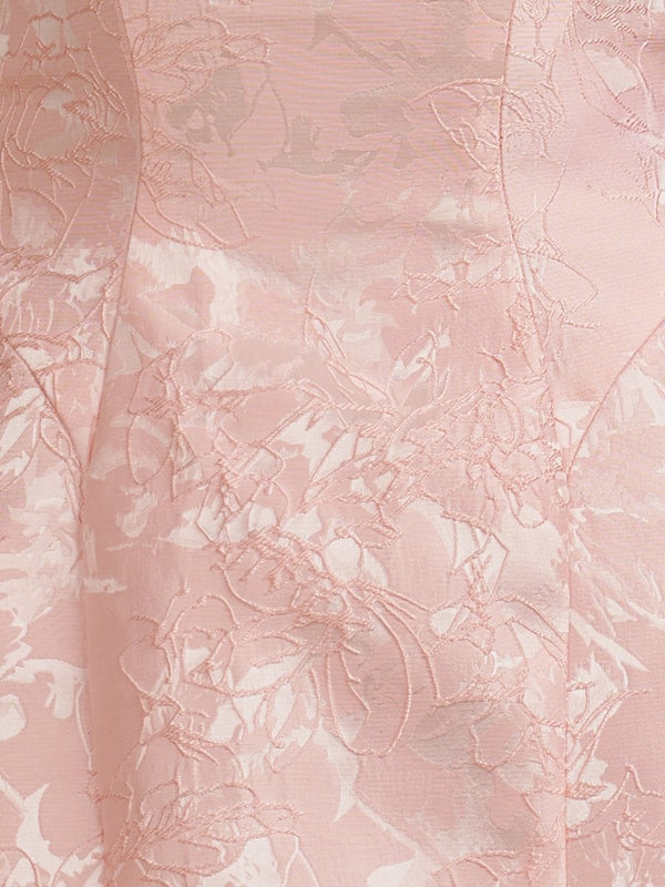 Vanille | Pink - Strapless Satin A Line Homecoming Dress With Bowknot