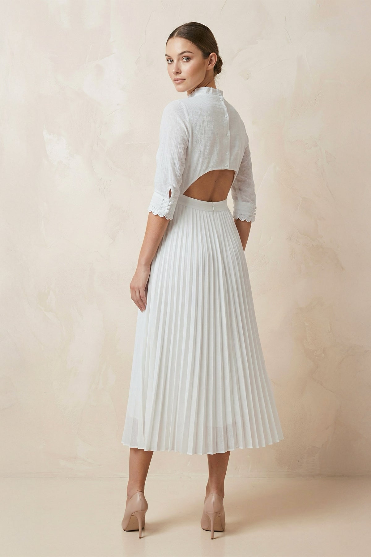 long sleeve modest homecoming dresses Long Modest Prom Dress with Long Sleeves main image 1