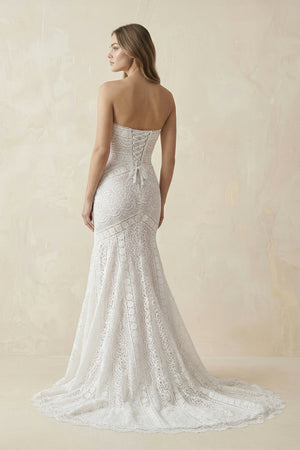 Vintage White Mermaid Lace Wedding Dress with Tassel – Wedding Dresses by KissProm | Available at KissProm