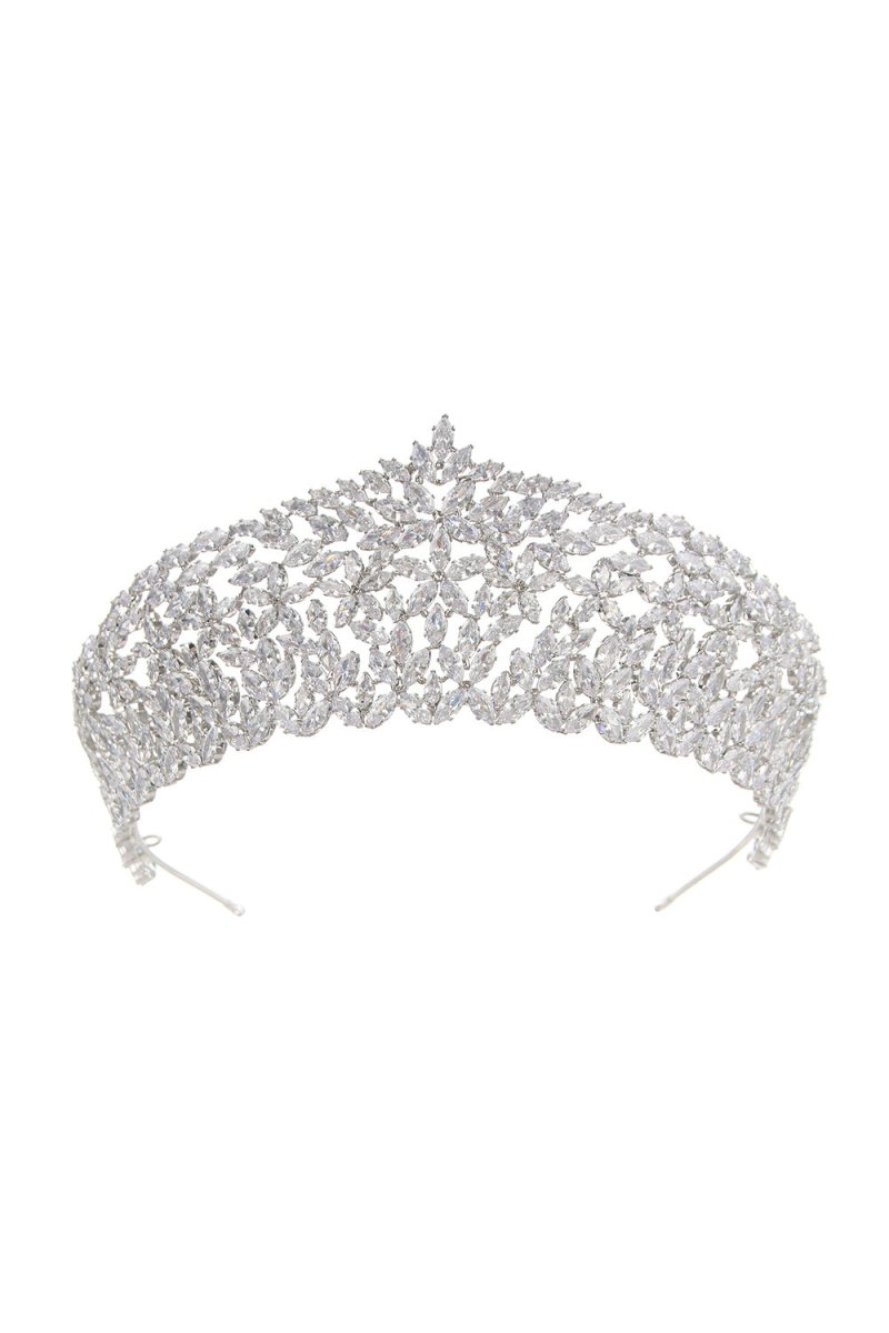 Vintage Zircon Wedding Crown - KissProm