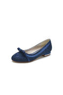 Lace Flats Sandal with Bow Bridal - KissProm
