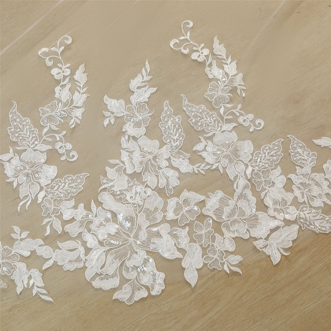 Vintage Lace Trim Transparent Wedding Veil Bridal Veil - KissProm