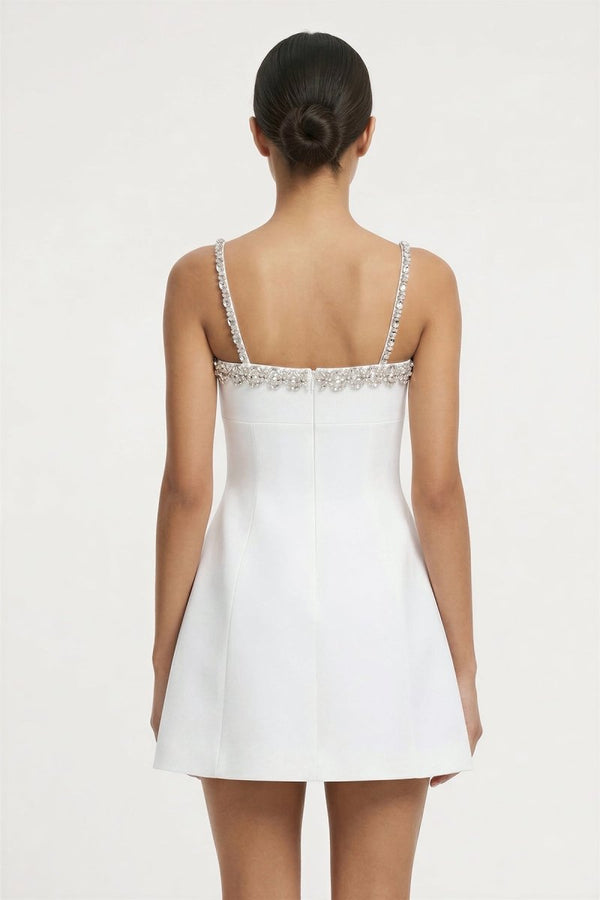 beaded graduation dress Ivory Spaghetti Strap Homecoming Dresses Beaded Graduation Dresses hc156 Ivory / 18W