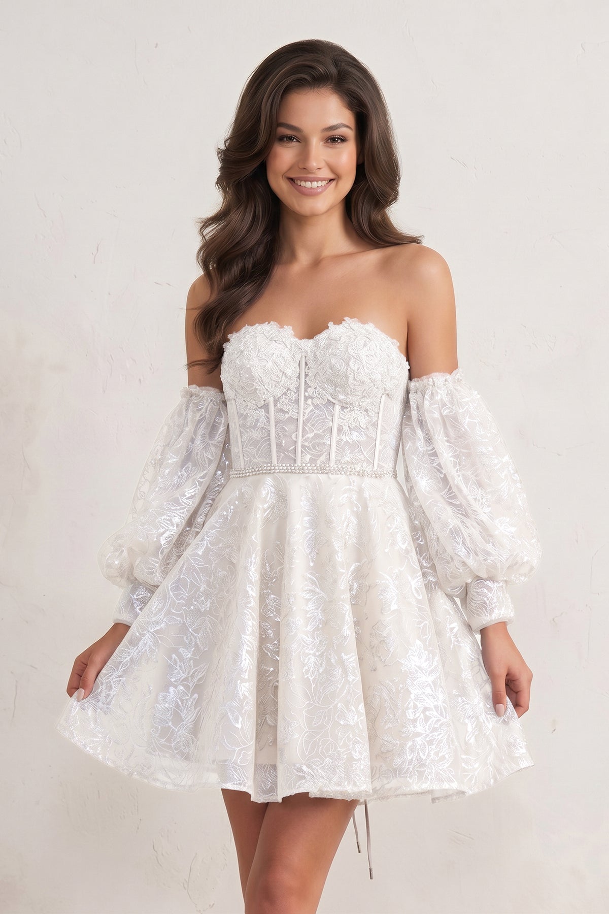 country homecoming dresses Sherri Hill Dress 57268 to show evidence of damage or bad quality Country High Neck Short Lace