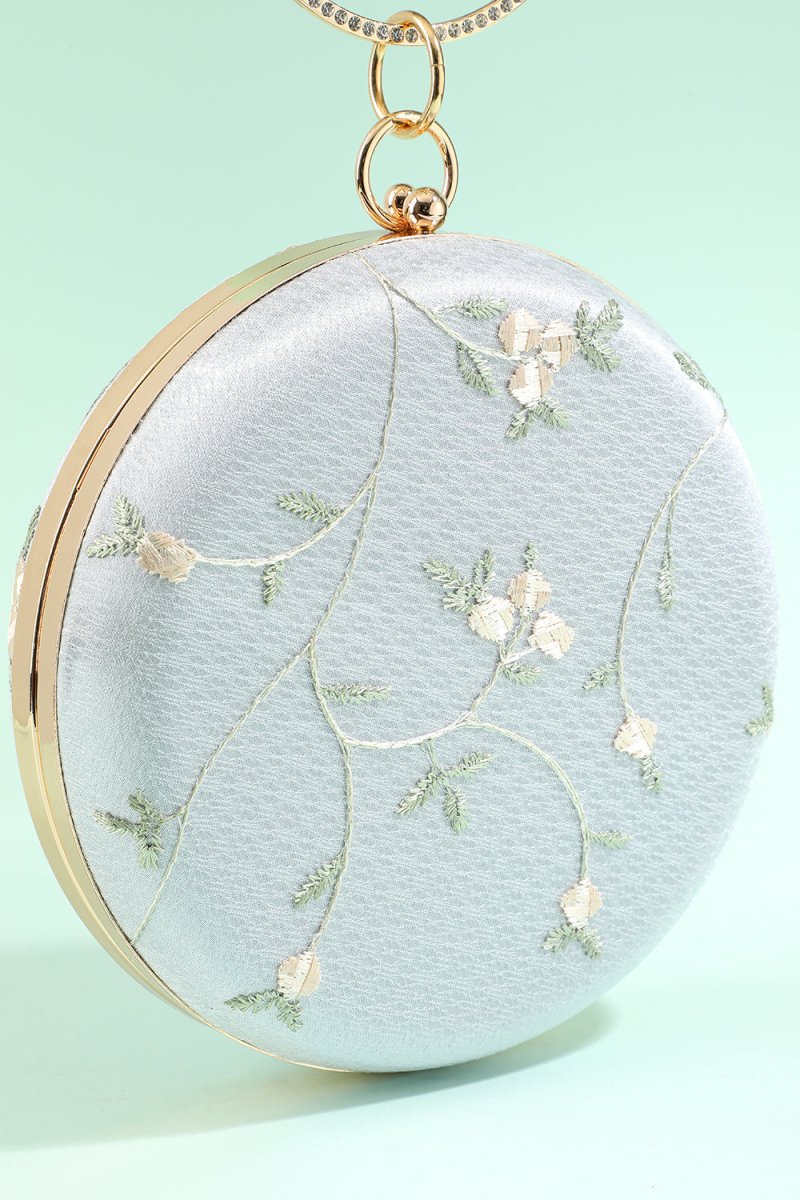 White Embroidery Handbag - KissProm