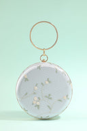 White Embroidery Handbag - KissProm