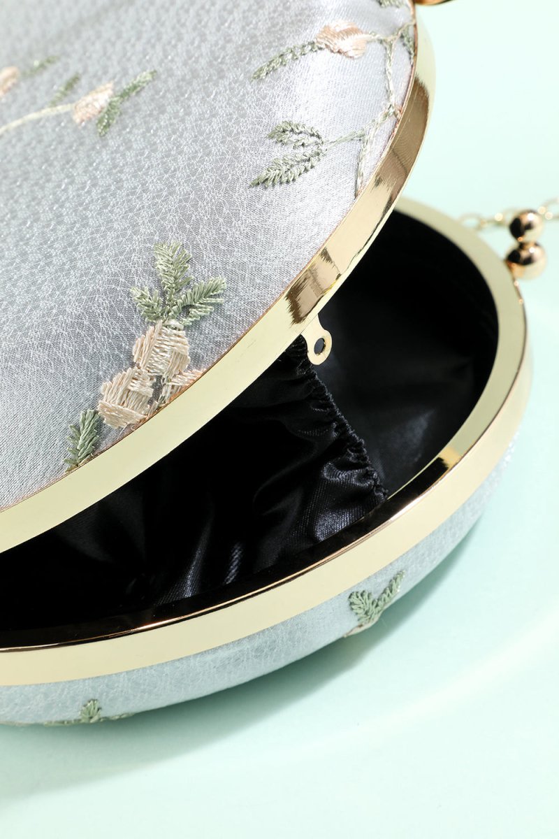 White Embroidery Handbag - KissProm