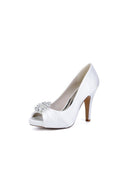 Fuchsia High Heels with a Shimmering Metal Accent - KissProm