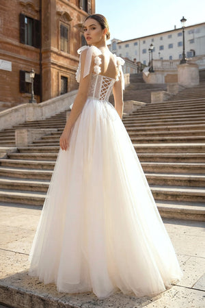 KissProm- White Homecoming Dress with Flowers