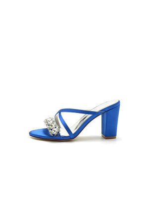 Sliver Open Toe Sandals with Rhinestone - KissProm