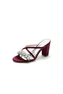 Sliver Open Toe Sandals with Rhinestone - KissProm