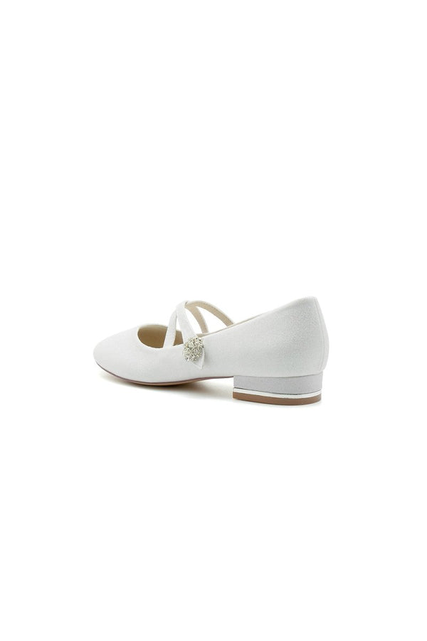 White Pointed Toe Wedding Flats - KissProm