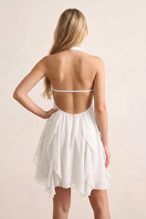 White Ruffled A-Line Sweetheart Ruched Homecoming Dress | KISSPROM