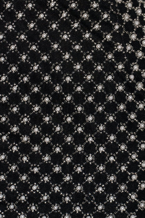 Black Sheath Beaded Pearl Homecoming Dresses with Bow - KissProm  