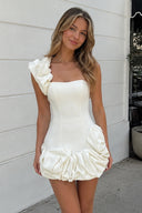 One Shoulder Bodycon Homecoming Dress With Ruffles – Dress by KissProm | Available at KissProm