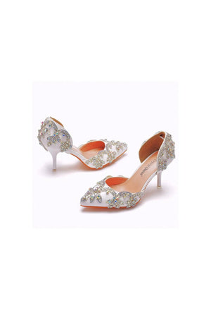 Woman's Wedding Shoes Pointed Toe rhinestone Stiletto – Shoes by KissProm | Available at KissProm