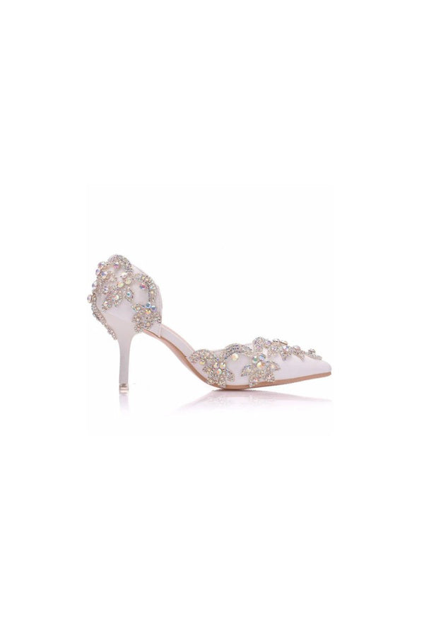 Woman's Wedding Shoes Pointed Toe rhinestone Stiletto – Shoes by KissProm | Available at KissProm