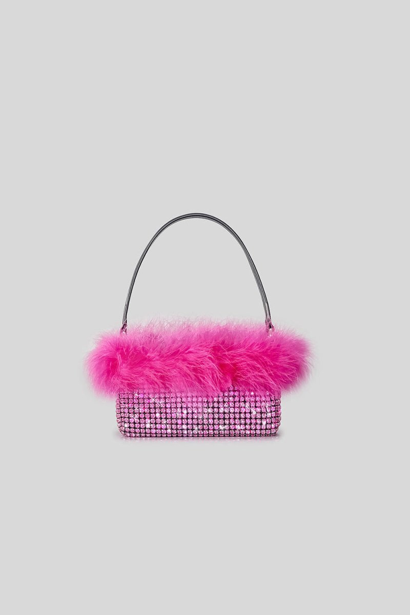 Women’s Feather Rhinestones Evening Bagutte Bags - KissProm