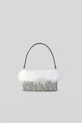Women’s Feather Rhinestones Evening Bagutte Bags - KissProm