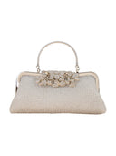 Women’s Flower Rhinestones Top Handle Evening Clutch Bags - KissProm