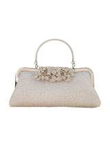 Women’s Flower Rhinestones Top Handle Evening Clutch Bags - KissProm
