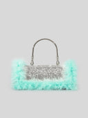 Women’s Furry Rhionestones Evening Clutch Bags - KissProm