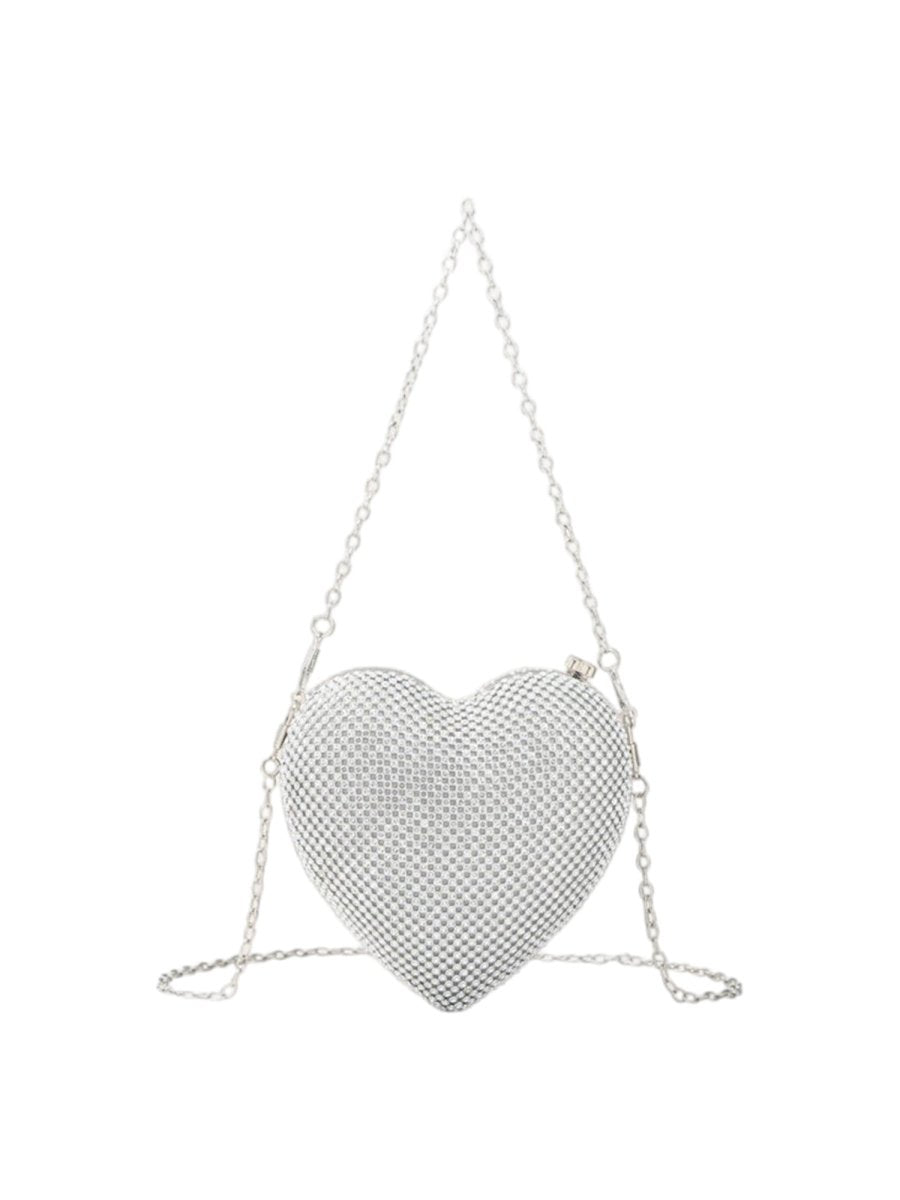 Women’s Heart Shape Evening Clutch Bag - KissProm