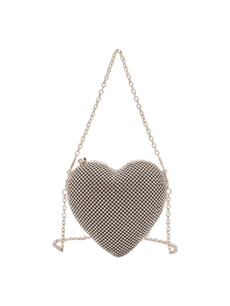 Women’s Heart Shape Evening Clutch Bag - KissProm