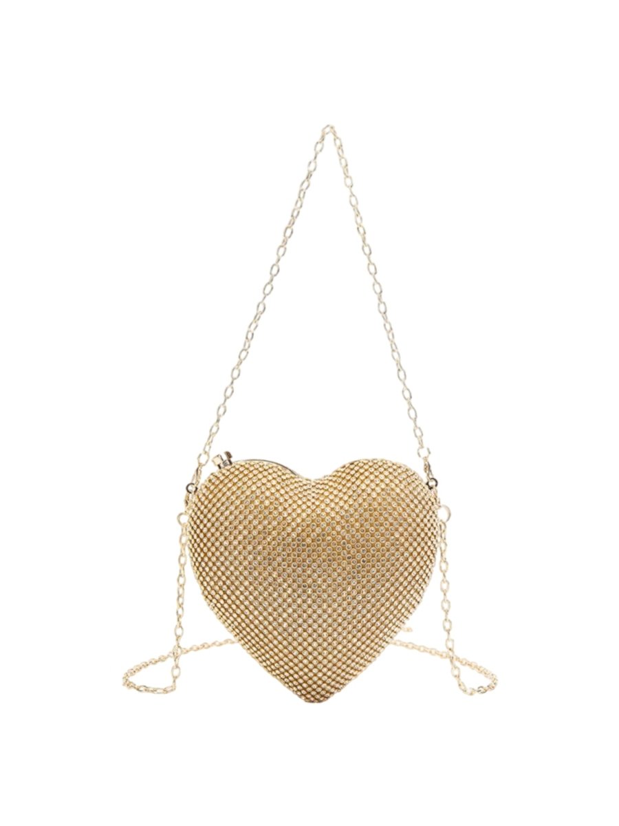 Women’s Heart Shape Evening Clutch Bag - KissProm